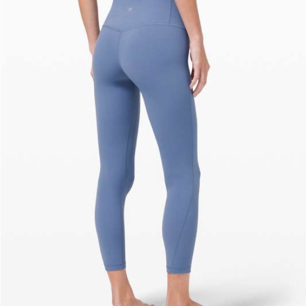 Blue High-Waisted Leggings